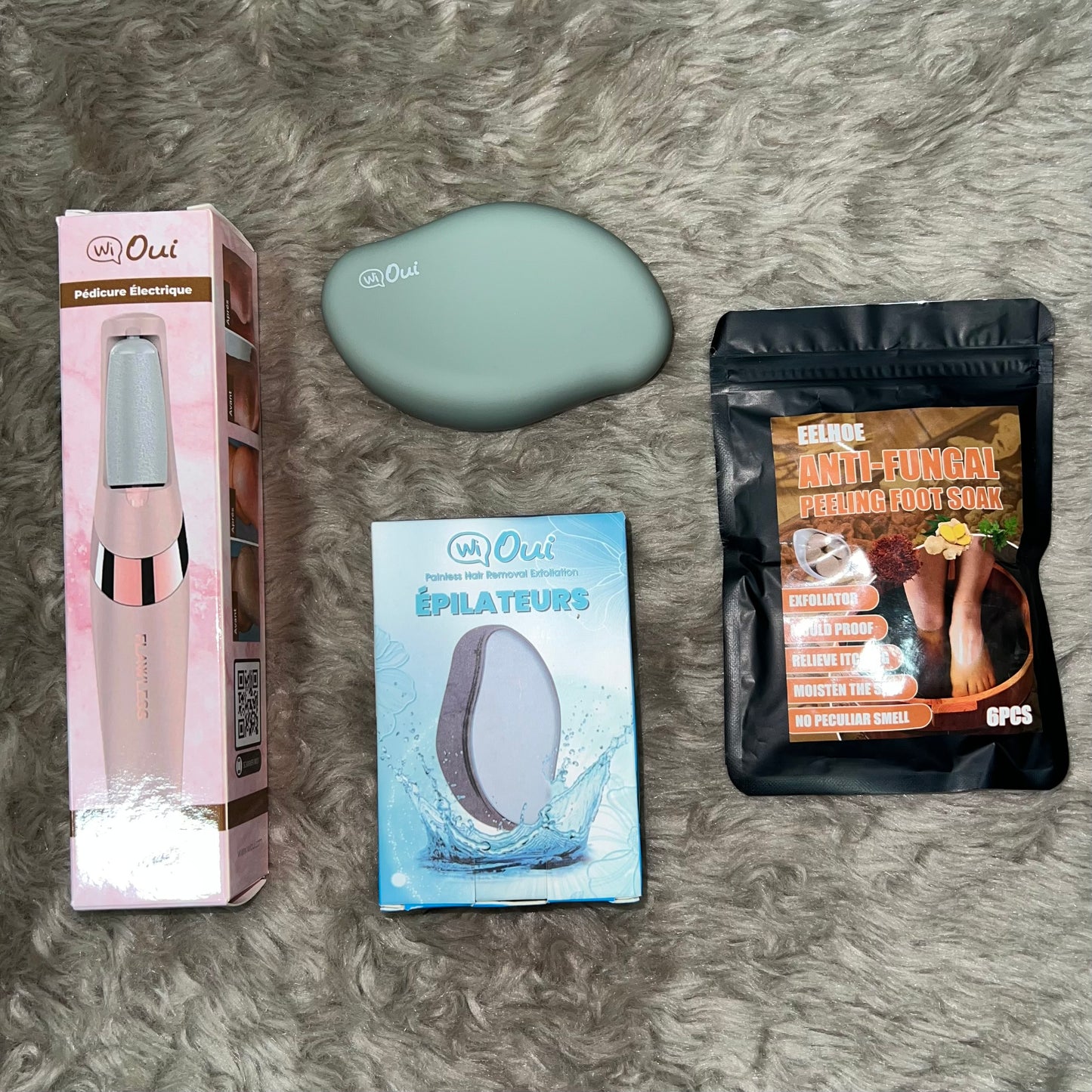 Pack 3 Produits ( Pied Lisse + 6 Capsules Soin de pied + Gomme épilatoire )