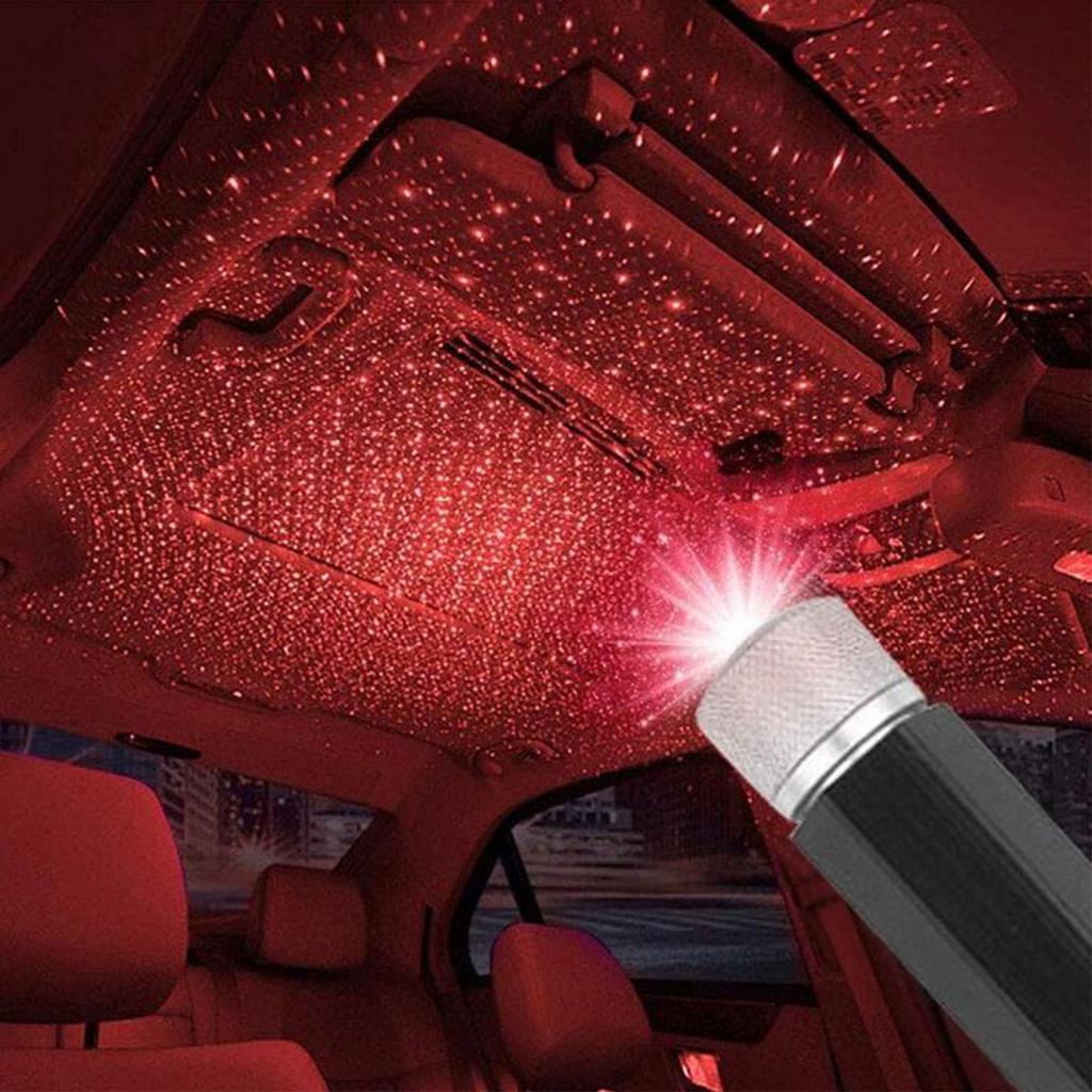 DEL voiture toit intérieur veilleuse lumières ciel étoilé lumière lampe  voiture rouge vert