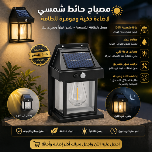 مصباح الطاقة الشمسية الجداري